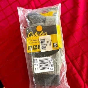Brand New in package still, Cabels wool socks, gray size large